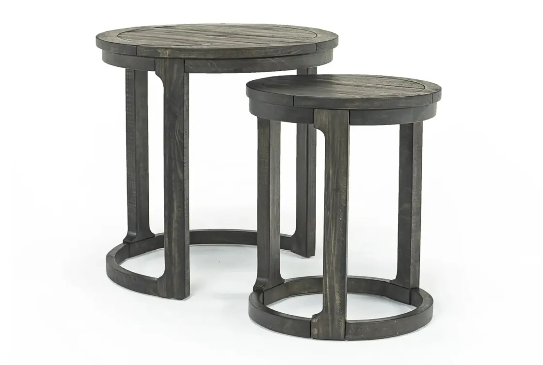 Mor Furniture Boswell Nesting End Tables In Inkwell, Set Of 2
