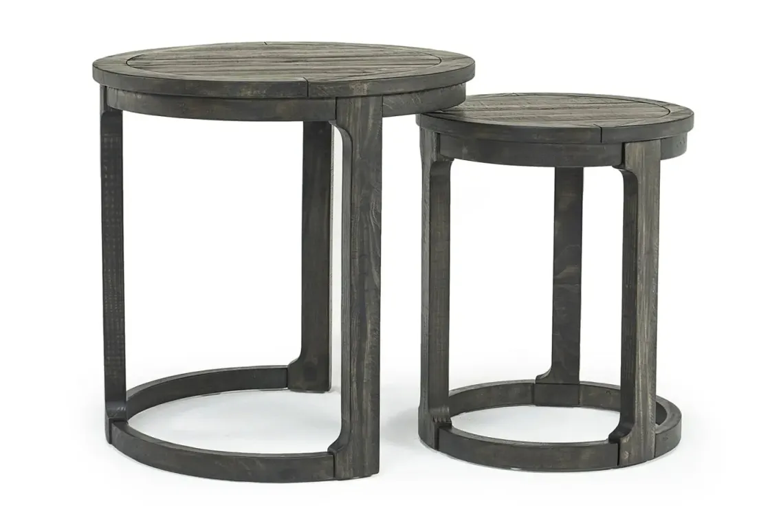 Mor Furniture Boswell Nesting End Tables In Inkwell, Set Of 2