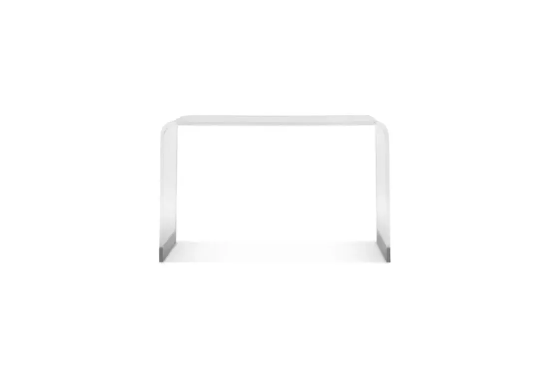 Mor Furniture Bowie Sofa Table In Clear Acrylic/Brushed Stainless Steel