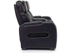 Mor Furniture Boyington 2 Power Console Loveseat In Gray Leather