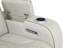 Mor Furniture Boyington 2 Power Recliner In Gray Leather