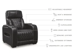 Mor Furniture Boyington 2 Power Recliner In Gray Leather