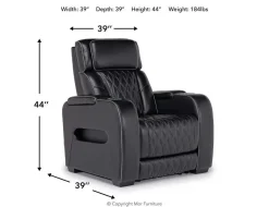 Mor Furniture Boyington 2 Power Recliner In Gray Leather