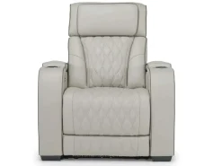 Mor Furniture Boyington 2 Power Recliner In Gray Leather