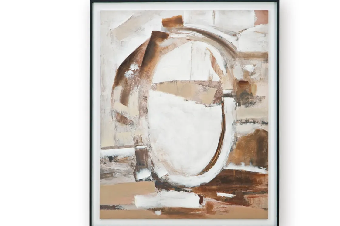 Mor Furniture Bradlow Abstract Wall Art In Brown/White/Black