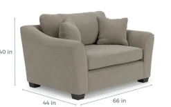 Mor Furniture Brazil Chair In Dano Cinder, Gel