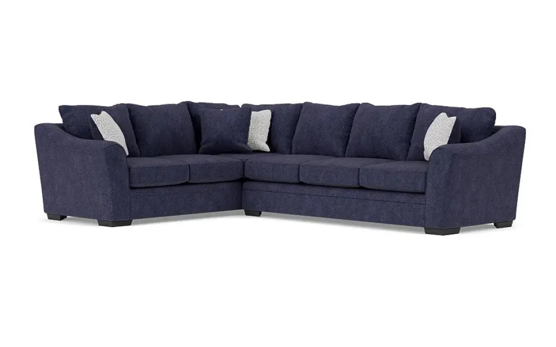 Mor Furniture Brazil Crypton Performance Tux Sofa Sectional In Custom, Left Facing