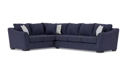 Mor Furniture Brazil Crypton Performance Tux Sofa Sectional In Custom, Left Facing