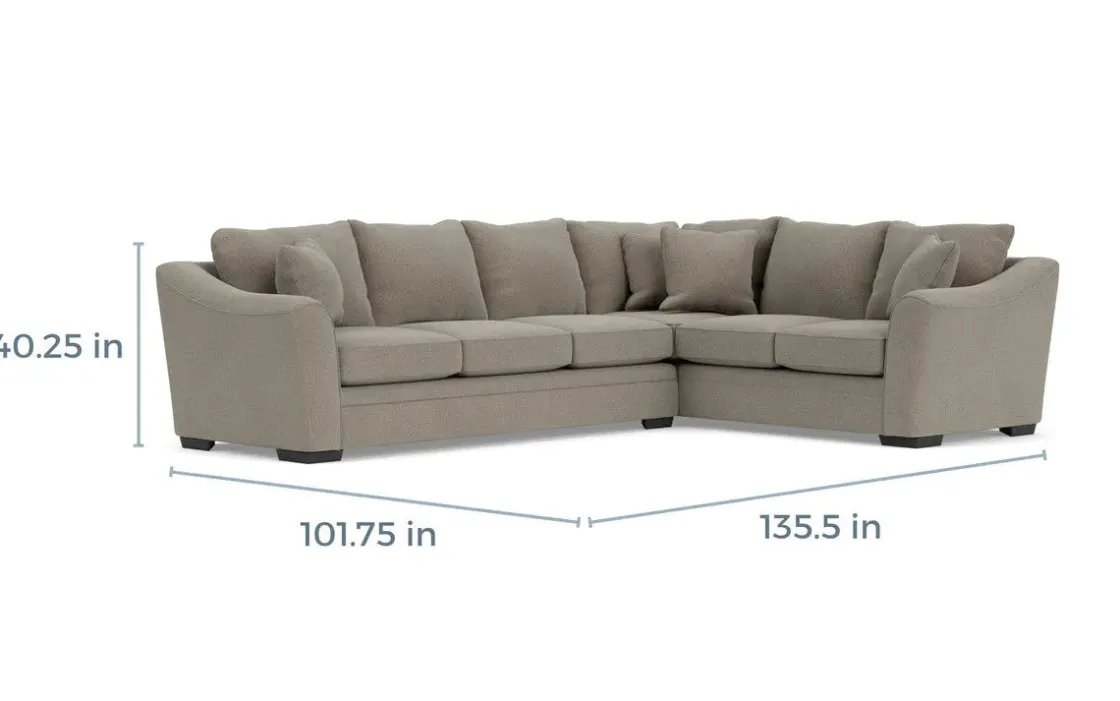 Mor Furniture Brazil Tux Sofa Sectional, Left Facing - Custom Order