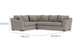 Mor Furniture Brazil Tux Sofa Sectional, Left Facing - Custom Order