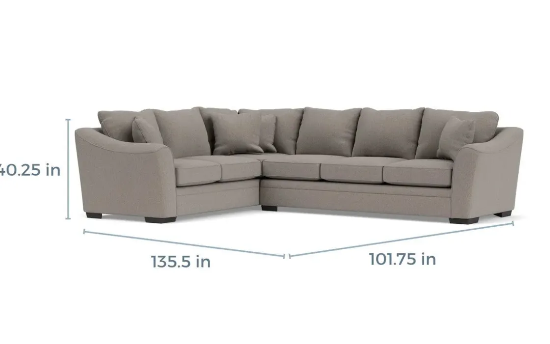 Mor Furniture Brazil Tux Sofa Sectional, Left Facing - Custom Order