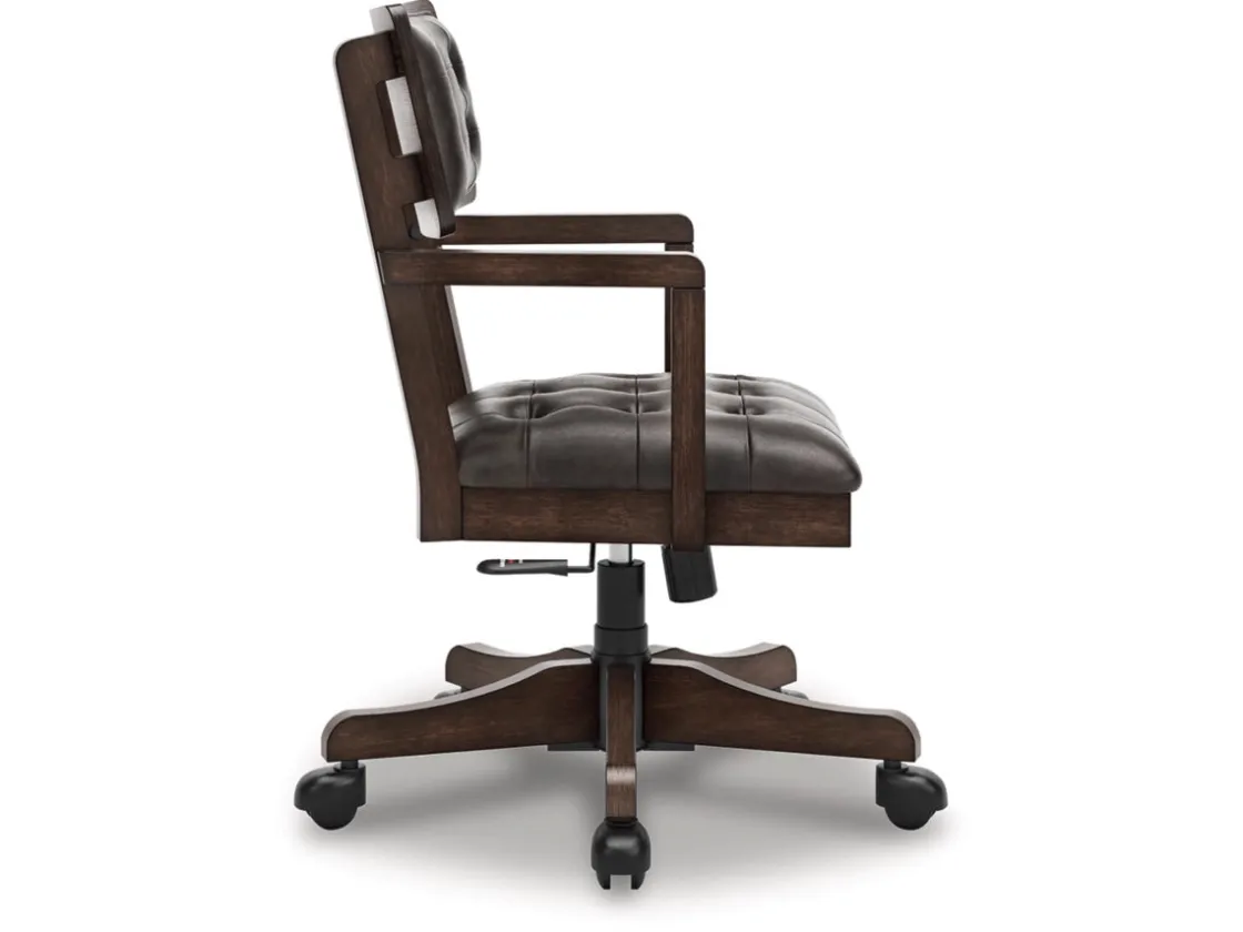 Mor Furniture Breckington Desk Chair In Dark Brown