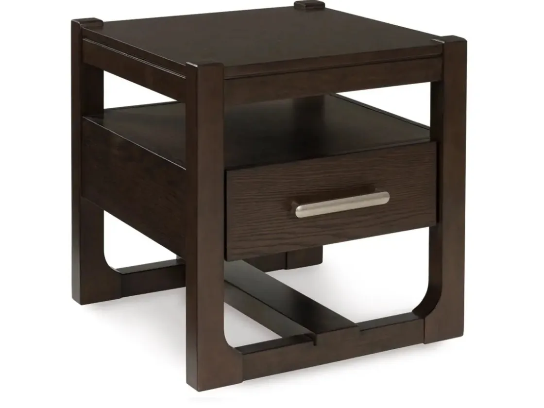 Mor Furniture Breckington End Table In Dark Brown