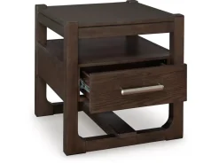 Mor Furniture Breckington End Table In Dark Brown