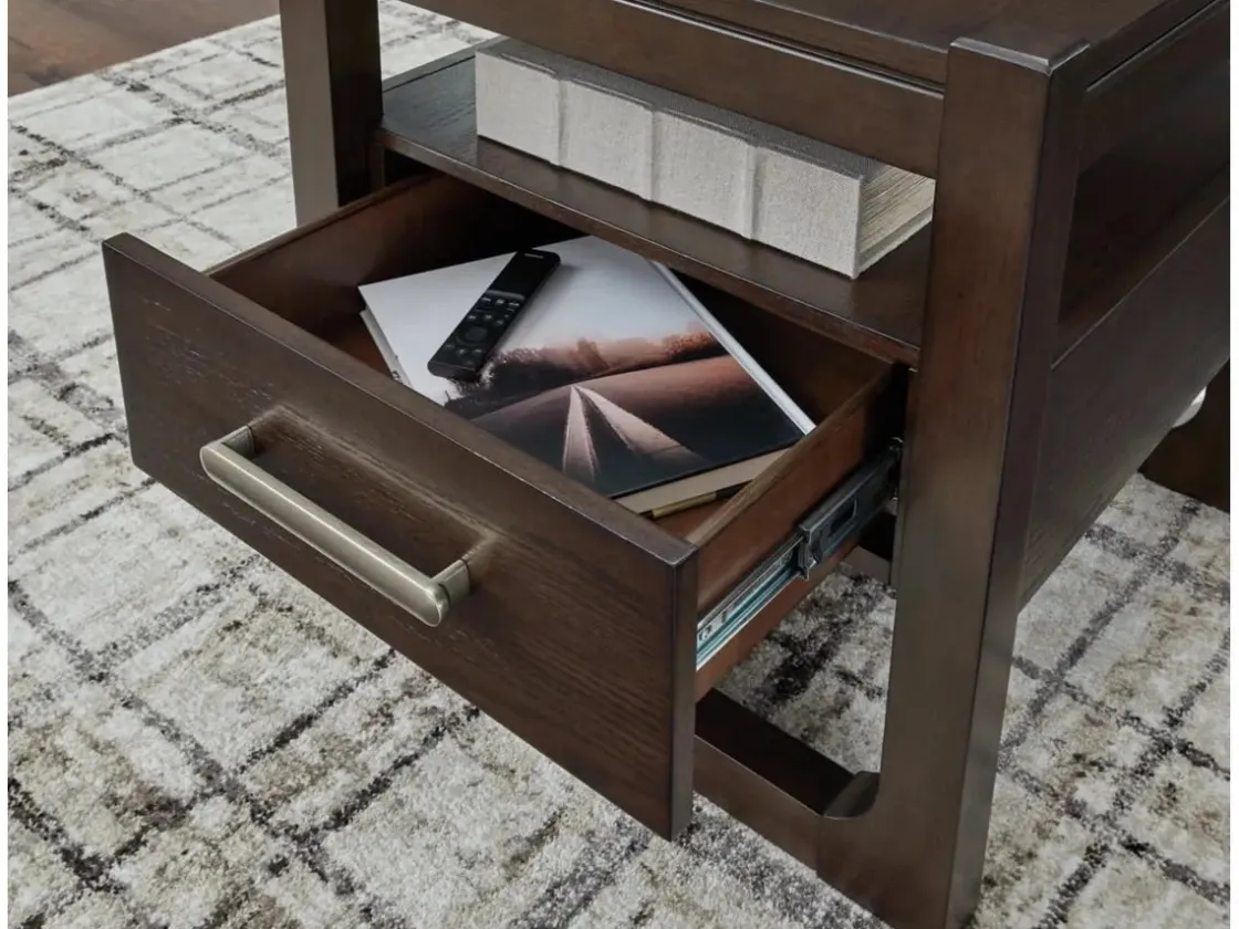 Mor Furniture Breckington End Table In Dark Brown