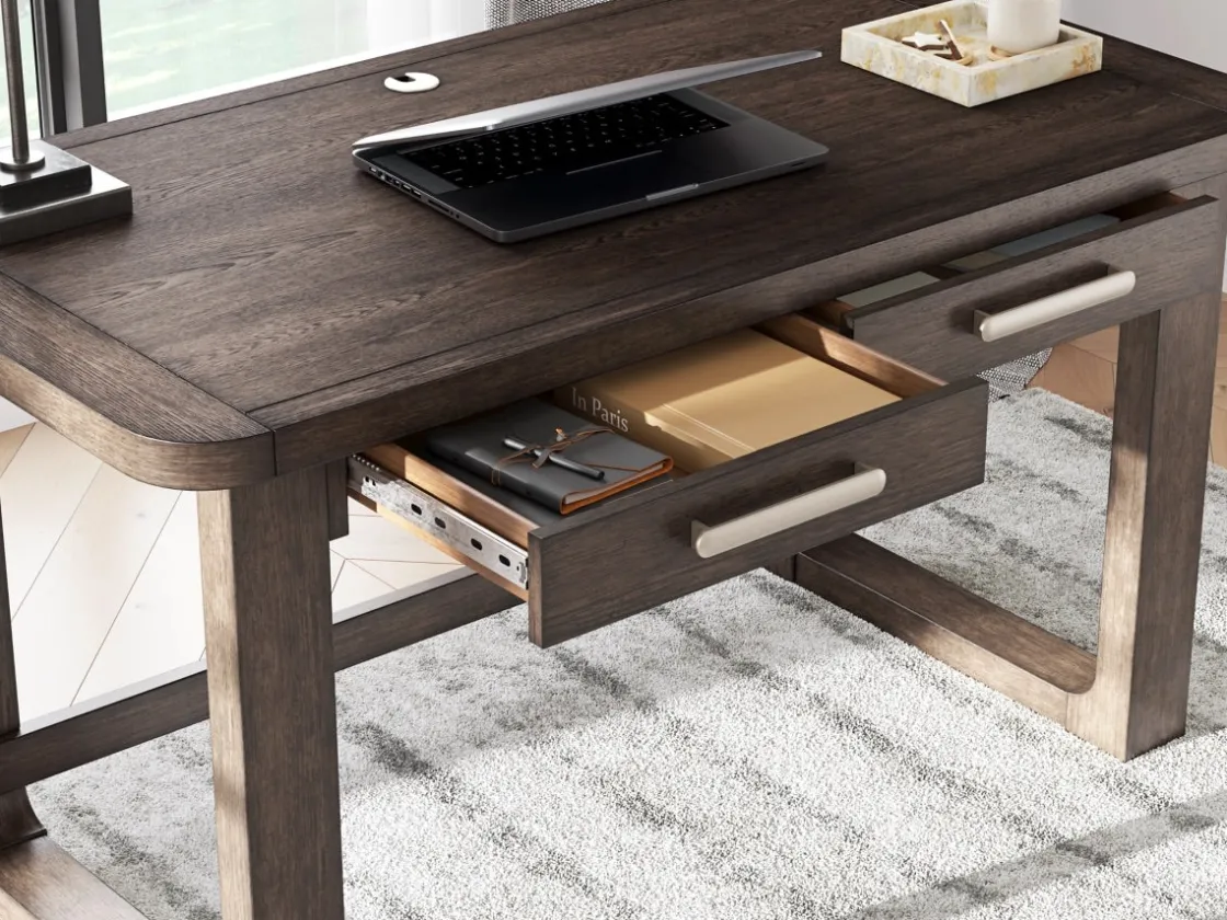 Mor Furniture Breckington Office Desk In Dark Brown