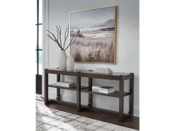 Mor Furniture Breckington Sofa Table In Dark Brown