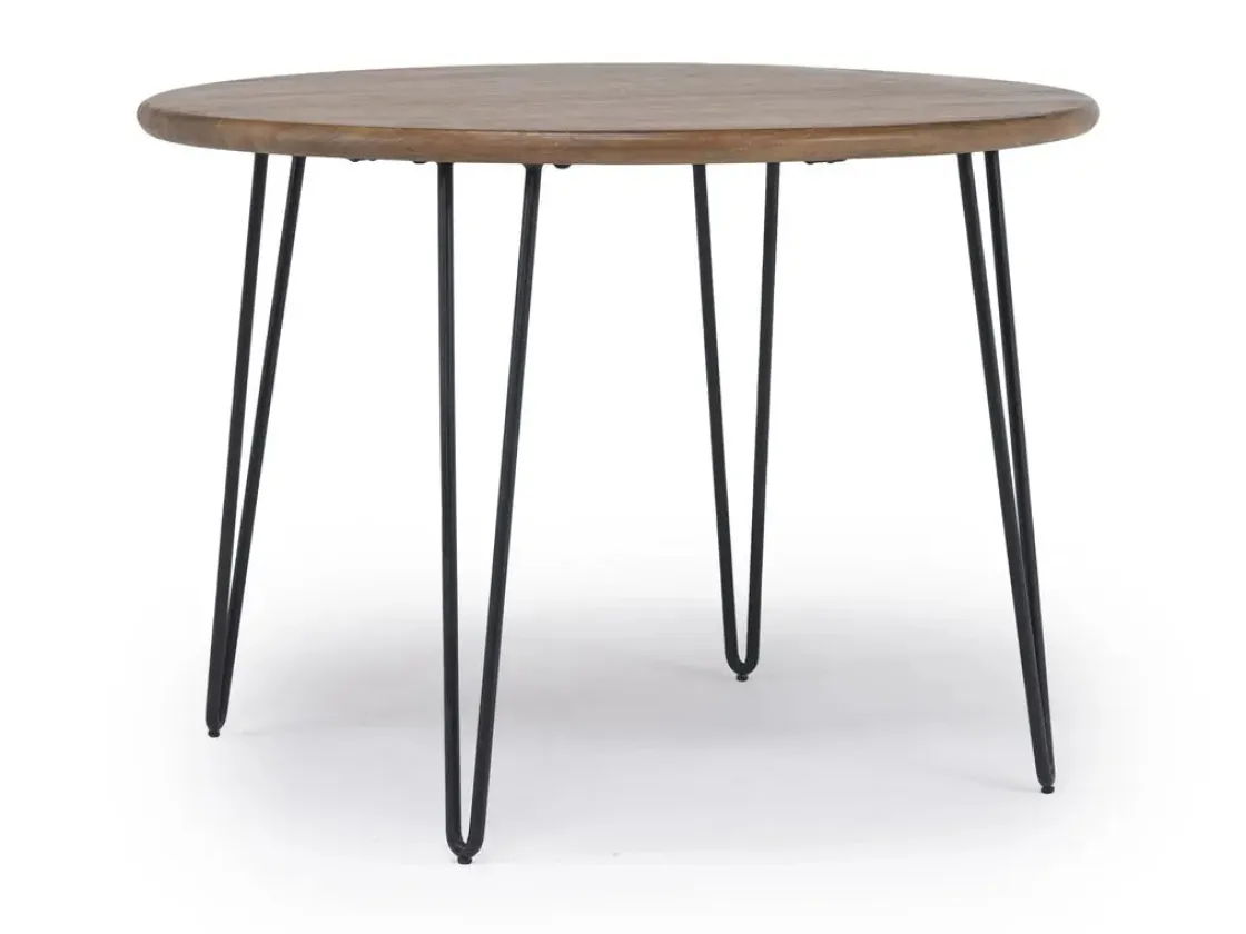 Mor Furniture Brennan Round Dining Table & 4 Chairs In Theo Slate