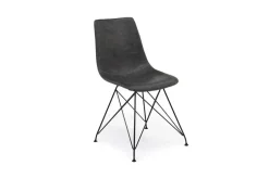 Mor Furniture Brennan Round Dining Table & 4 Chairs In Theo Slate