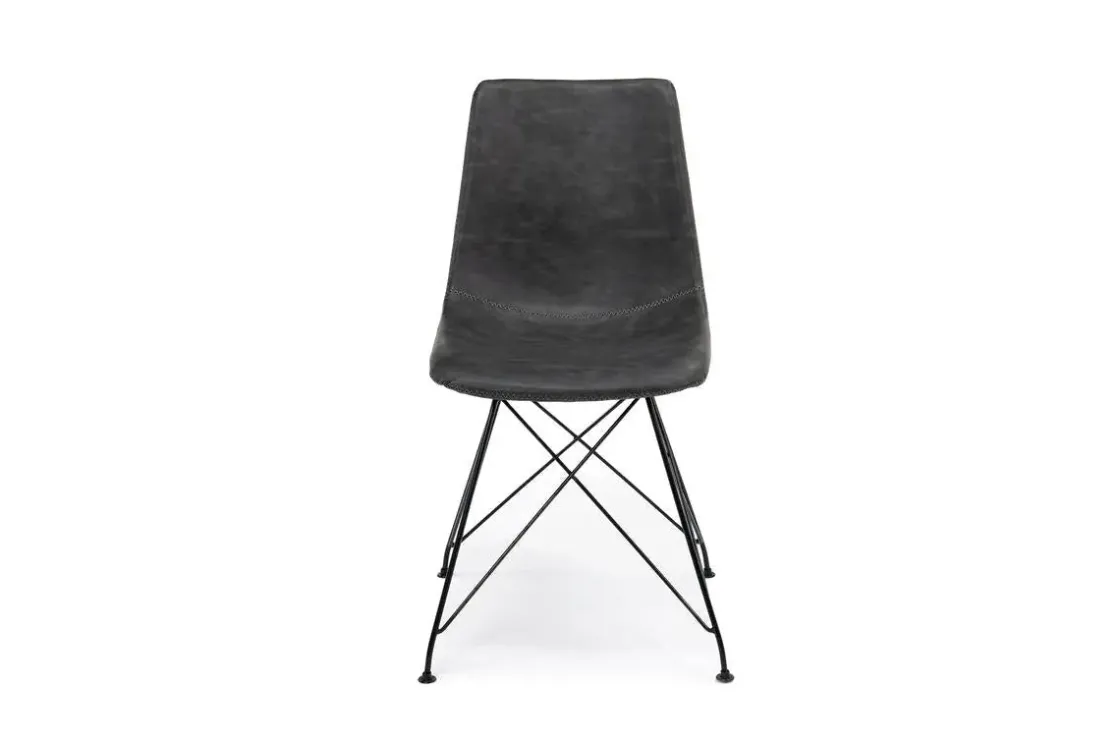 Mor Furniture Brennan Round Dining Table & 4 Chairs In Theo Slate