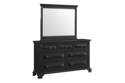 Mor Furniture Bridgestone Panel Bed, Dresser, Mirror & Nightstand In Antique White, Queen