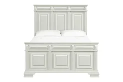 Mor Furniture Bridgestone Panel Bed, Dresser, Mirror & Nightstand In Antique White, Queen