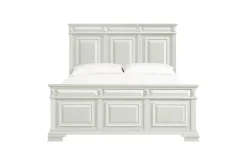 Mor Furniture Bridgestone Panel Bed, Dresser, Mirror & Nightstand In Antique White, Queen