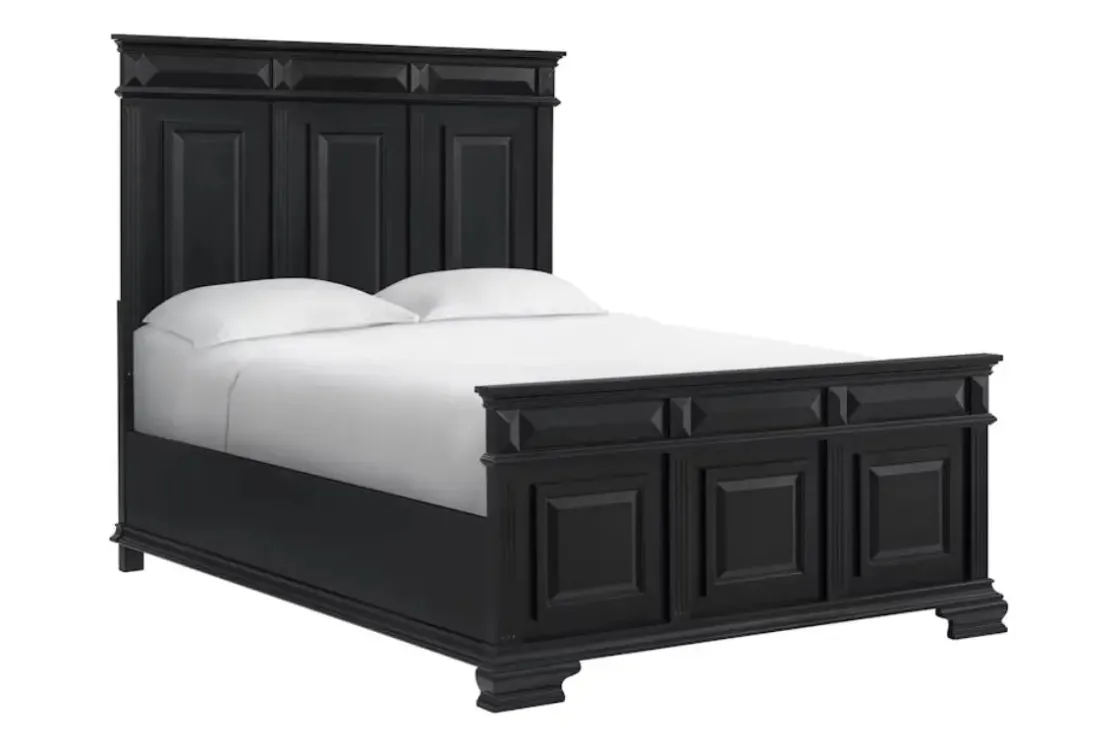 Mor Furniture Bridgestone Panel Bed, Dresser, Mirror & Nightstand In Antique White, Queen