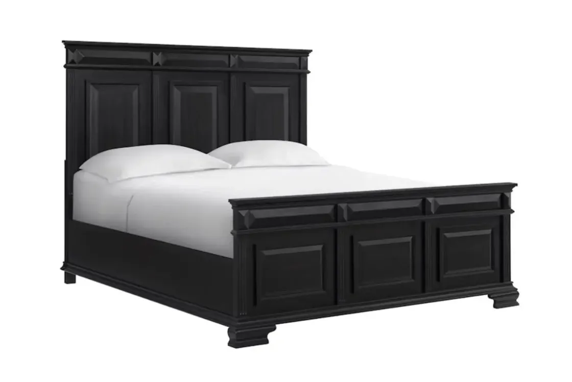 Mor Furniture Bridgestone Panel Bed, Dresser, Mirror & Nightstand In Antique White, Queen