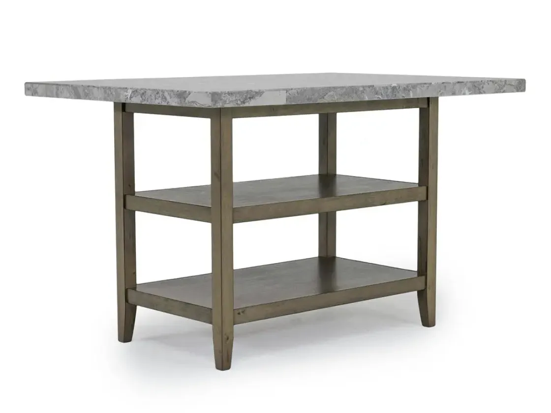 Mor Furniture Brighton Counter Height Dining Table & 6 Stools In Gray