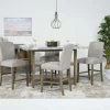 Mor Furniture Brighton Counter Height Dining Table & 4 Stools In Gray