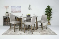 Mor Furniture Brighton Counter Height Dining Table & 4 Stools In Gray