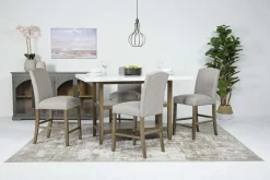 Mor Furniture Brighton Counter Height Dining Table & 4 Stools In Gray