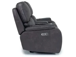 Mor Furniture Brookings 2 Power Console Loveseat In Brown