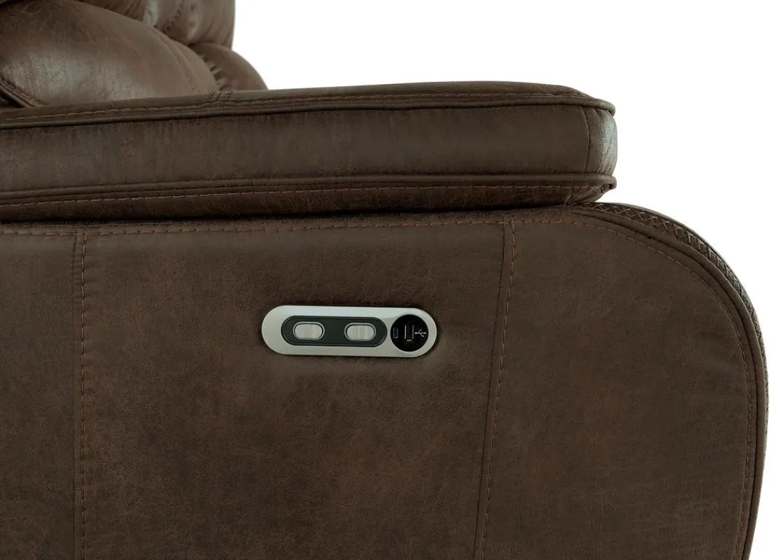 Mor Furniture Brookings 2 Power Gliding Recliner In Brown