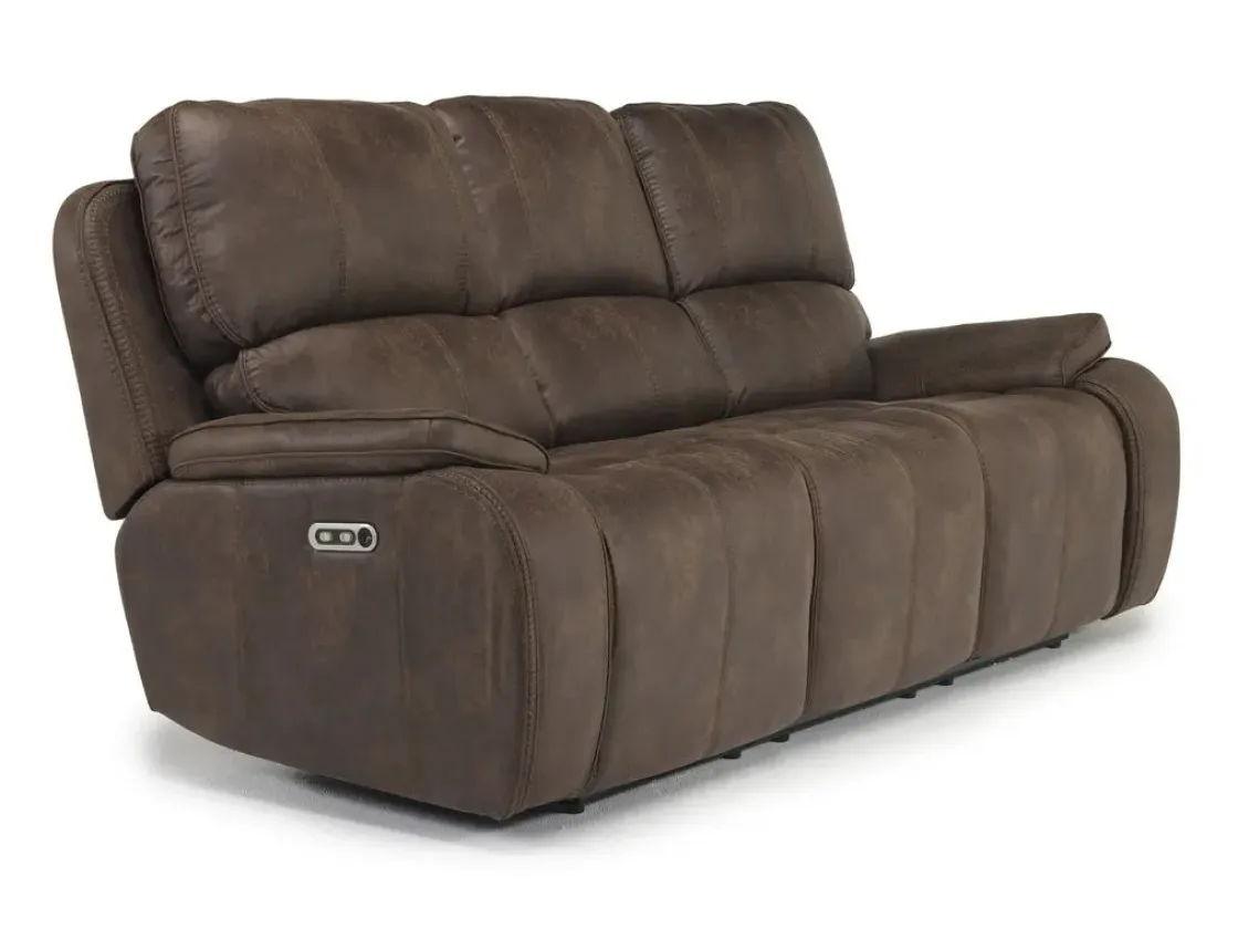 Mor Furniture Brookings 2 Power Sofa In Charcoal Gray