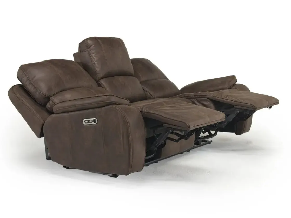 Mor Furniture Brookings 2 Power Sofa In Charcoal Gray