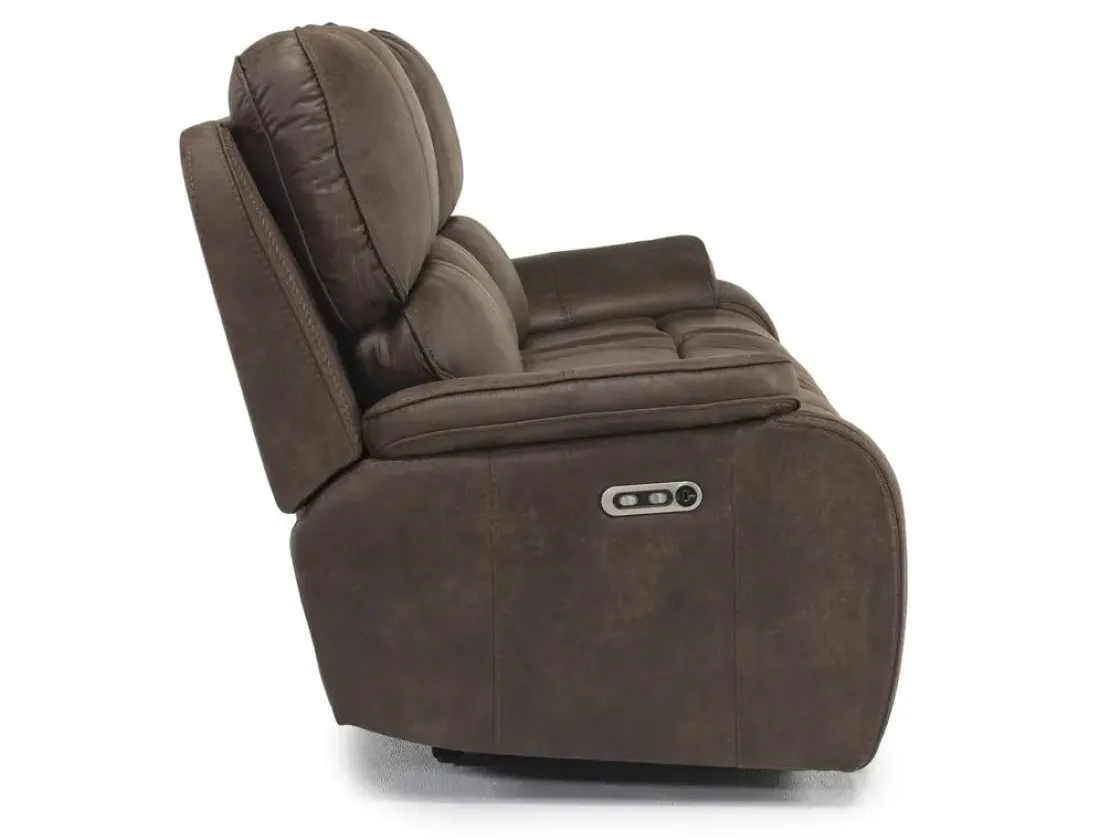 Mor Furniture Brookings 2 Power Sofa In Charcoal Gray