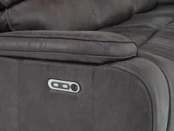 Mor Furniture Brookings 2 Power Sofa In Charcoal Gray