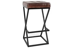 Mor Furniture Brooks Barstool In Saddle Brown Leather