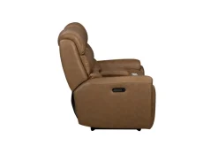 Mor Furniture Bruce 2 Power Console Loveseat In Cognac