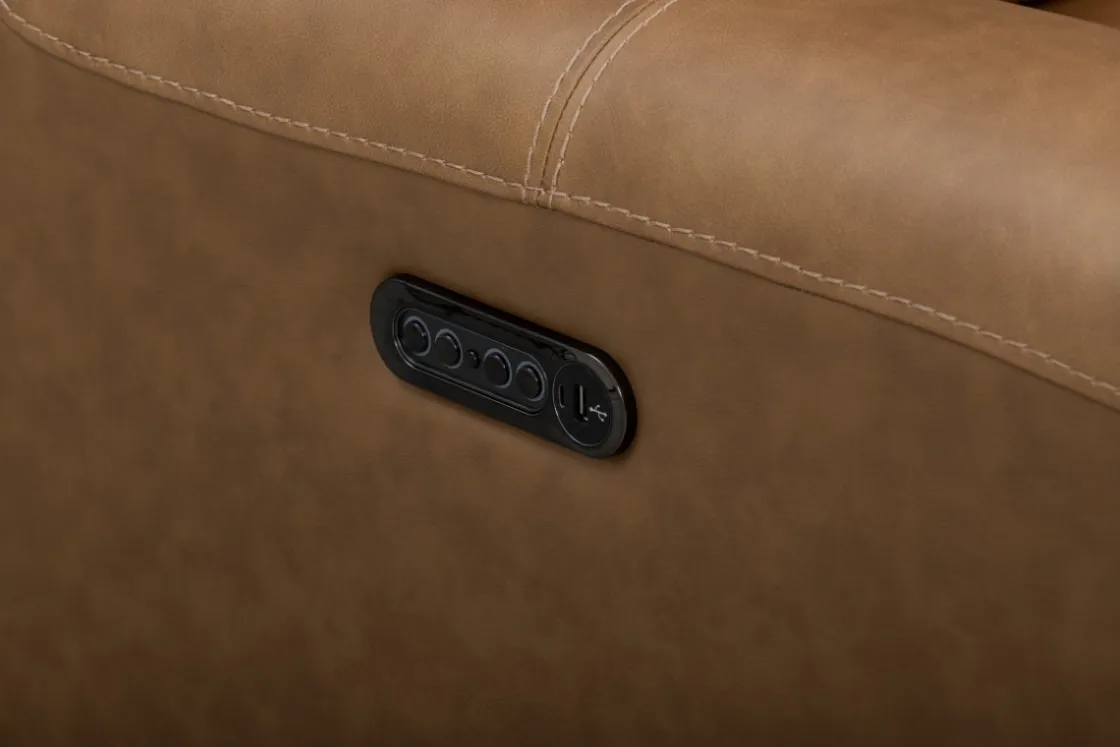 Mor Furniture Bruce 2 Power Sofa In Cognac
