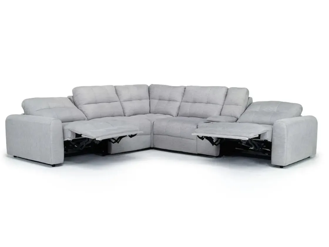 Mor Furniture Bryce 6 Piece Power Sectional In Savannah Coin