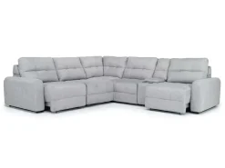 Mor Furniture Bryce 6 Piece Power Sectional In Savannah Coin