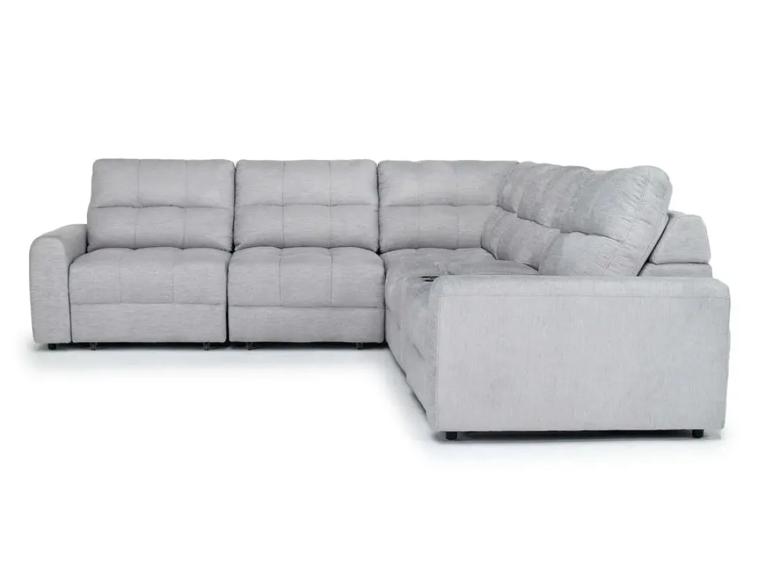 Mor Furniture Bryce 6 Piece Power Sectional In Savannah Coin