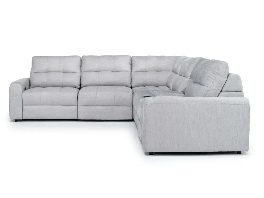 Mor Furniture Bryce 6 Piece Power Sectional In Savannah Coin