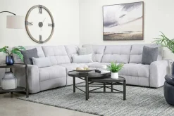 Mor Furniture Bryce 5 Piece Power Sectional In Savannah Coin