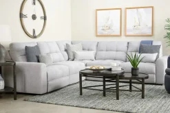 Mor Furniture Bryce 5 Piece Power Sectional In Savannah Coin