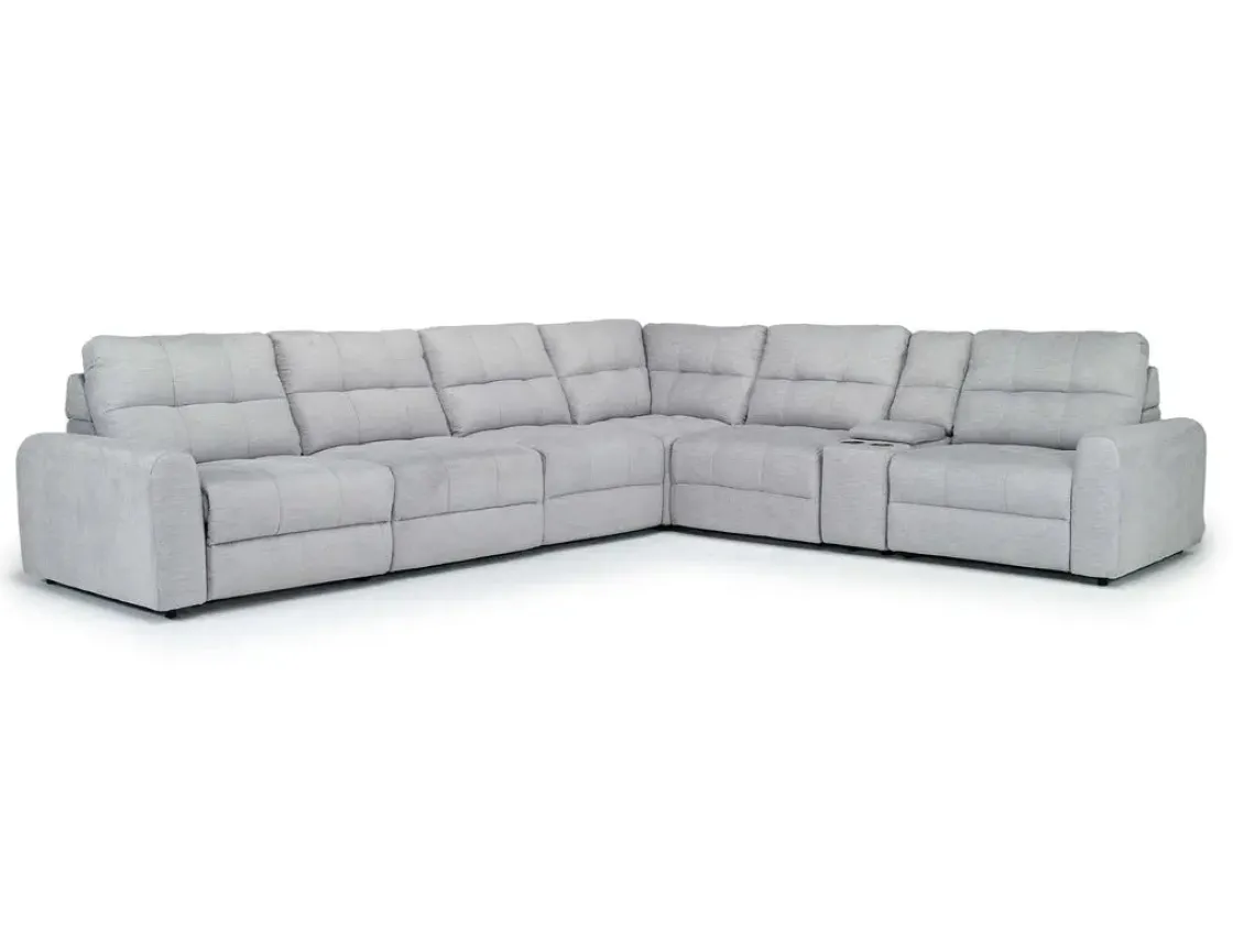 Mor Furniture Bryce 7 Piece Power Sectional In Savannah Coin