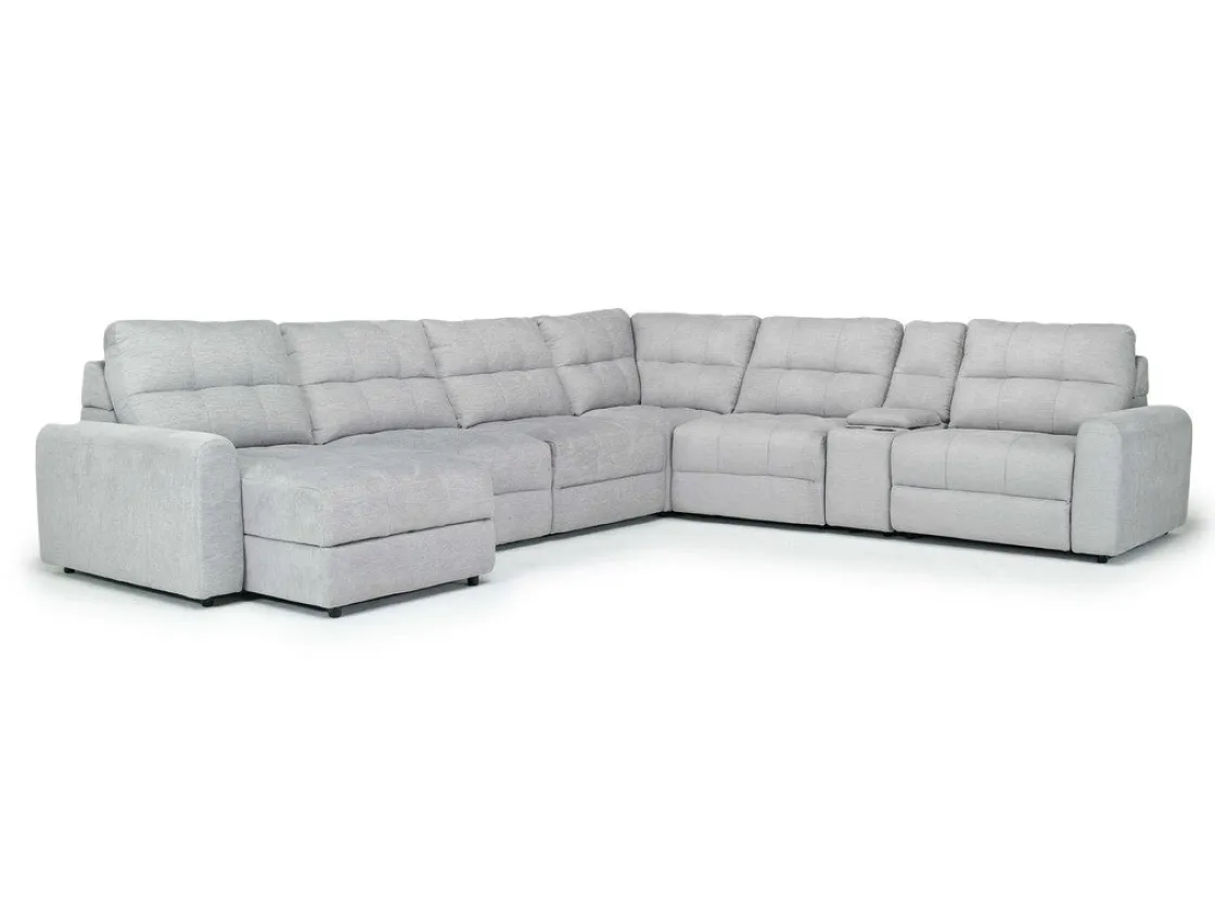 Mor Furniture Bryce 7 Piece Power Sectional In Savannah Coin